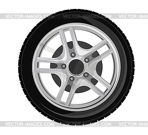 Wheel And Tire   Vector Clip Art