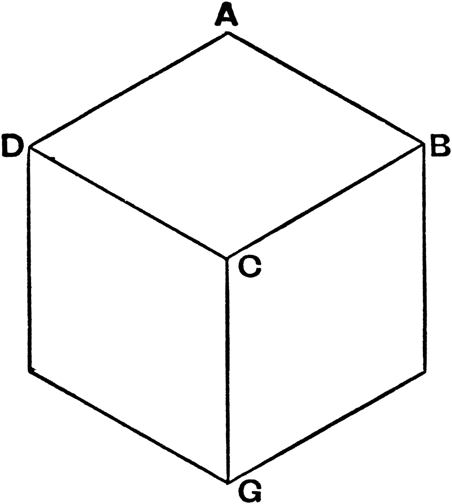 Axonometric Projection Of A Cube   Clipart Etc
