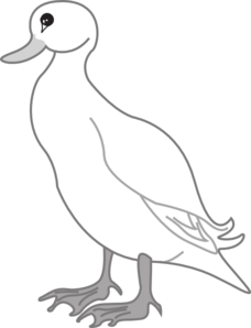 Black And White Duck Clipart Image Quot