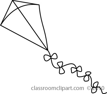 Black And White Kite Http   Classroomclipart Com Clipart View Clipart