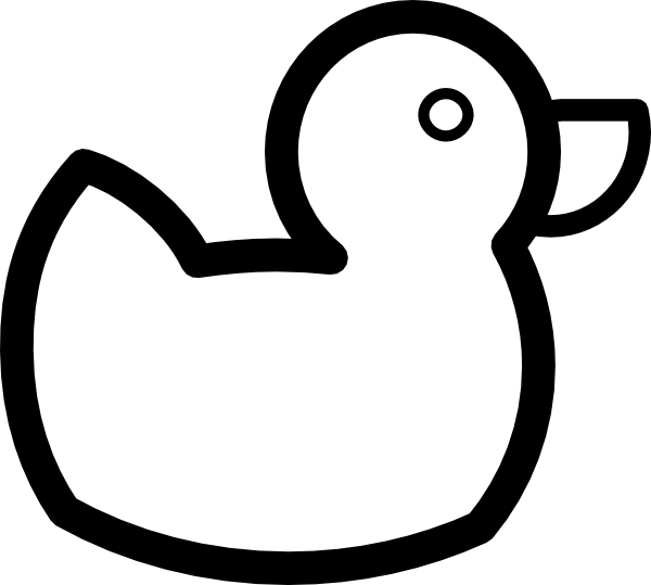 Black   White Duck Clip Art At Clker Com   Vector Clip Art Online