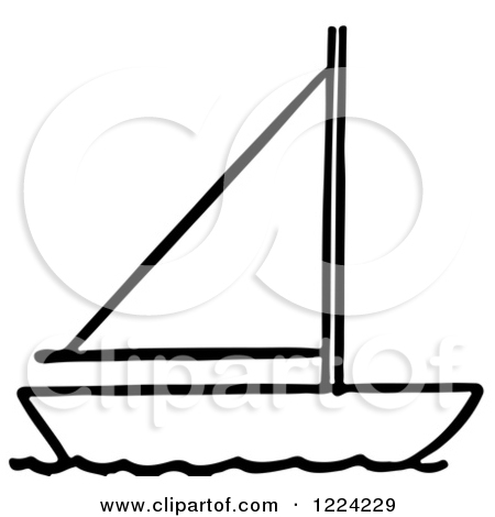 Boat Clipart Black And White 1224229 Clipart Of A Black And White