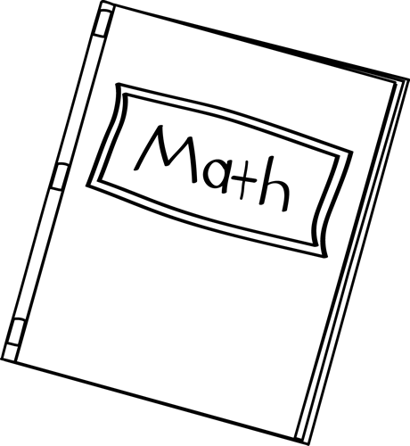 Book Clipart Black And White Math Book Black White Png