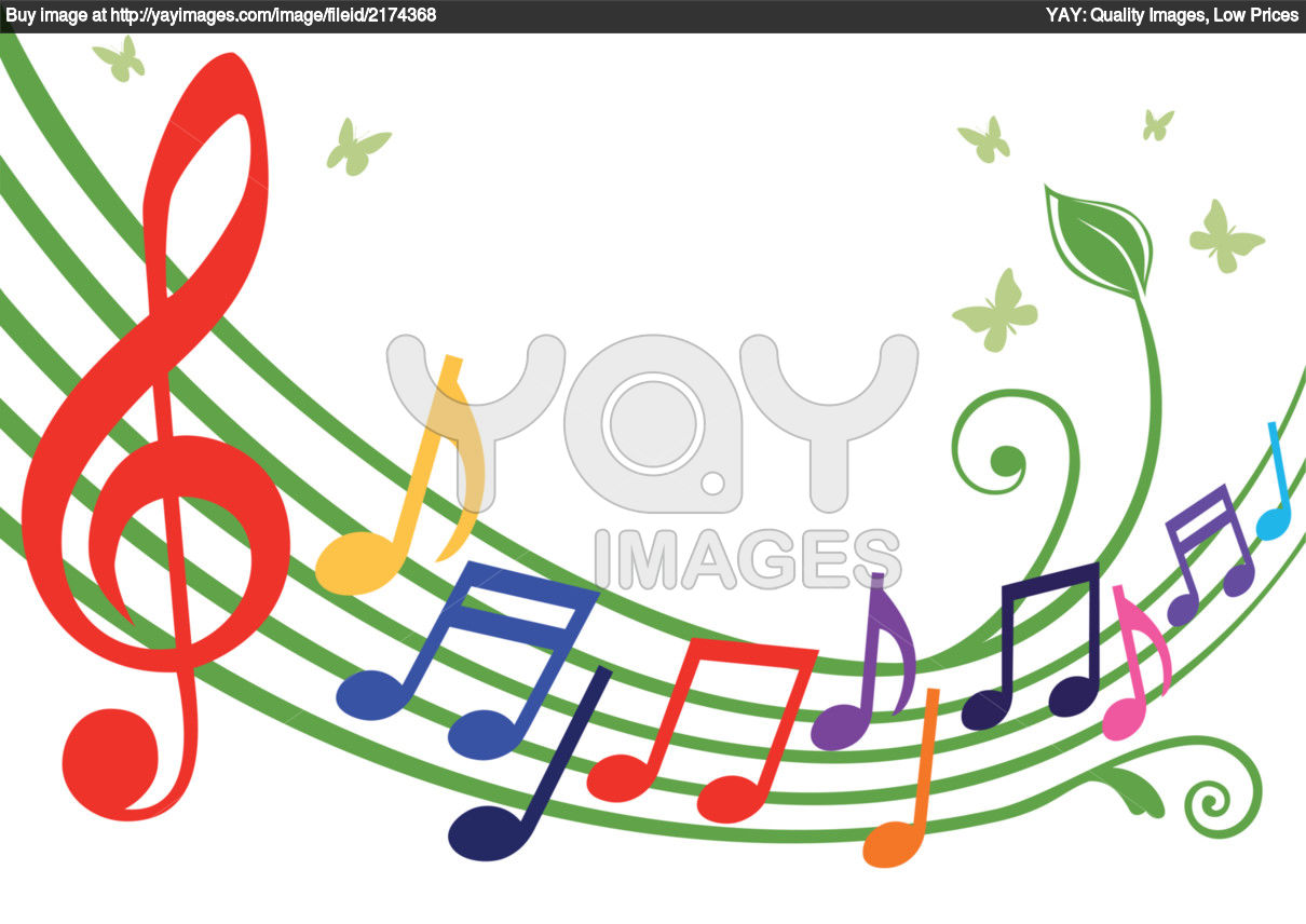 Colorful Music Notes Border Colorful Music Notes Symbols Colorful