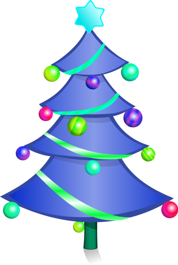Decorated Christmas Tree   Vector Clip Art