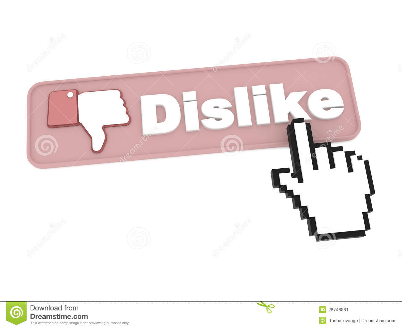 Dislike Button   Social Media Concept  Stock Image   Image  26748881