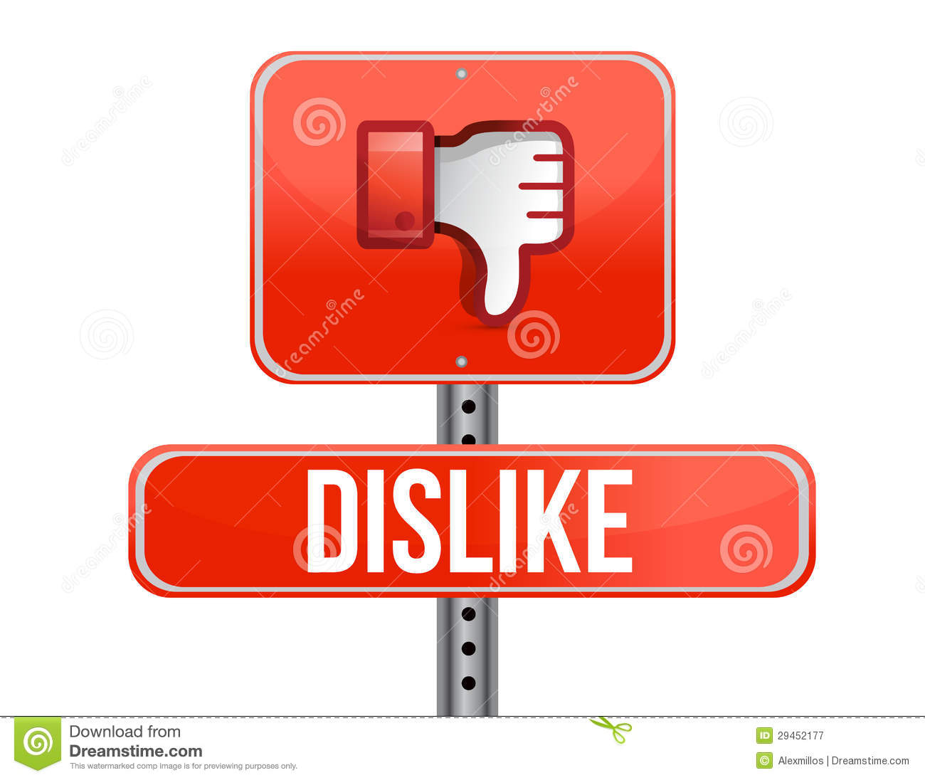 Dislike Road Sign  Thumb Down Sign Royalty Free Stock Photography