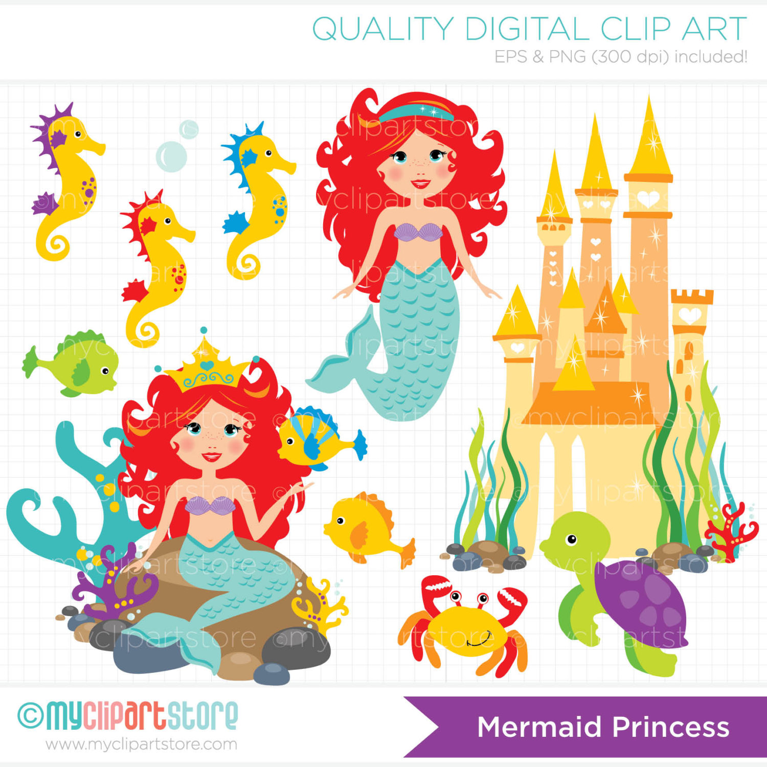 Disney Cars Christmas Clipart Mermaid Princess Clip Art