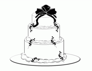 Download The Black And White Wedding Cake Clip Art