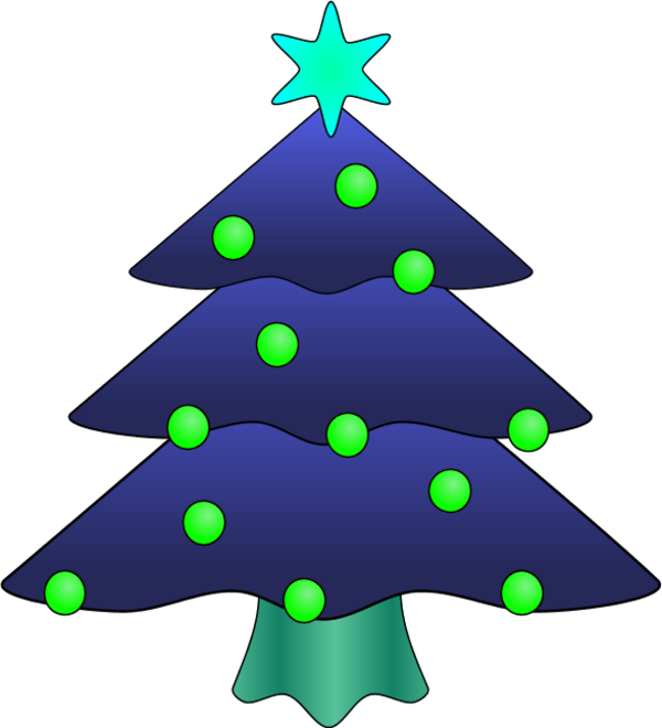 Green Christmas Tree   Vector Clip Art