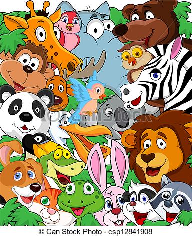 Group Of Forest Animals Clipart Vector   Wild Animal
