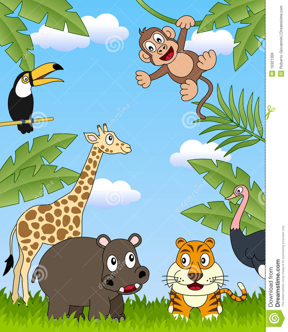 Group Of Wild Animals Clipart