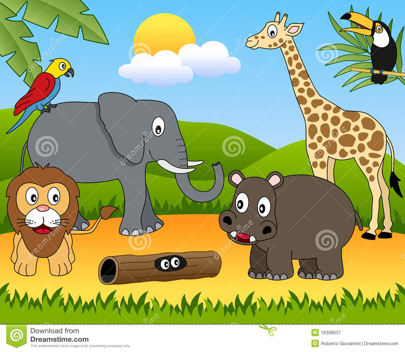 Group Of Wild Animals Clipart African Animals Group
