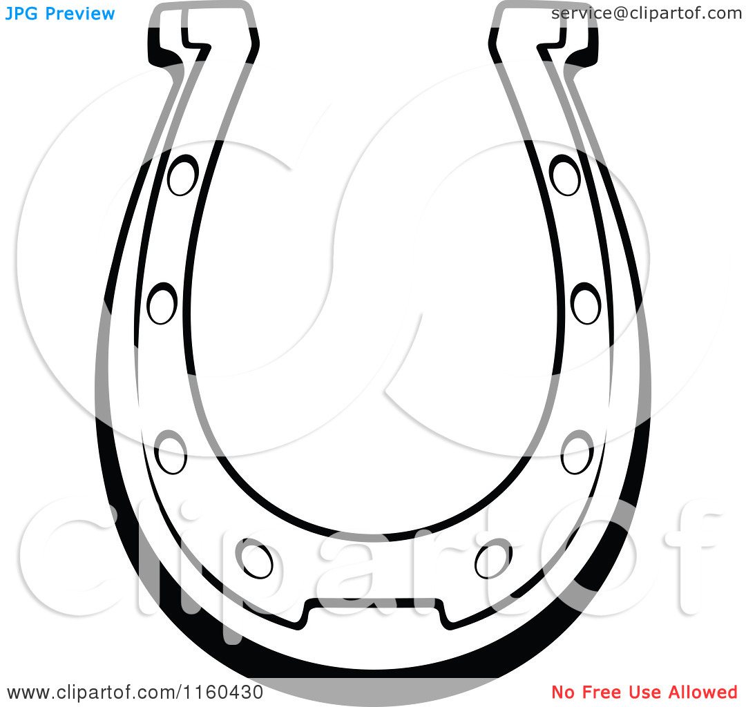 Horse Shoe Clipart Black And White Clipart Of A Black And White