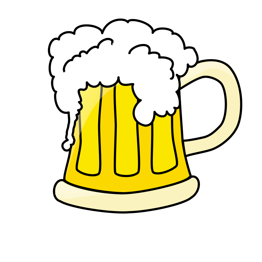 Images For   Black And White Beer Mug Clipart