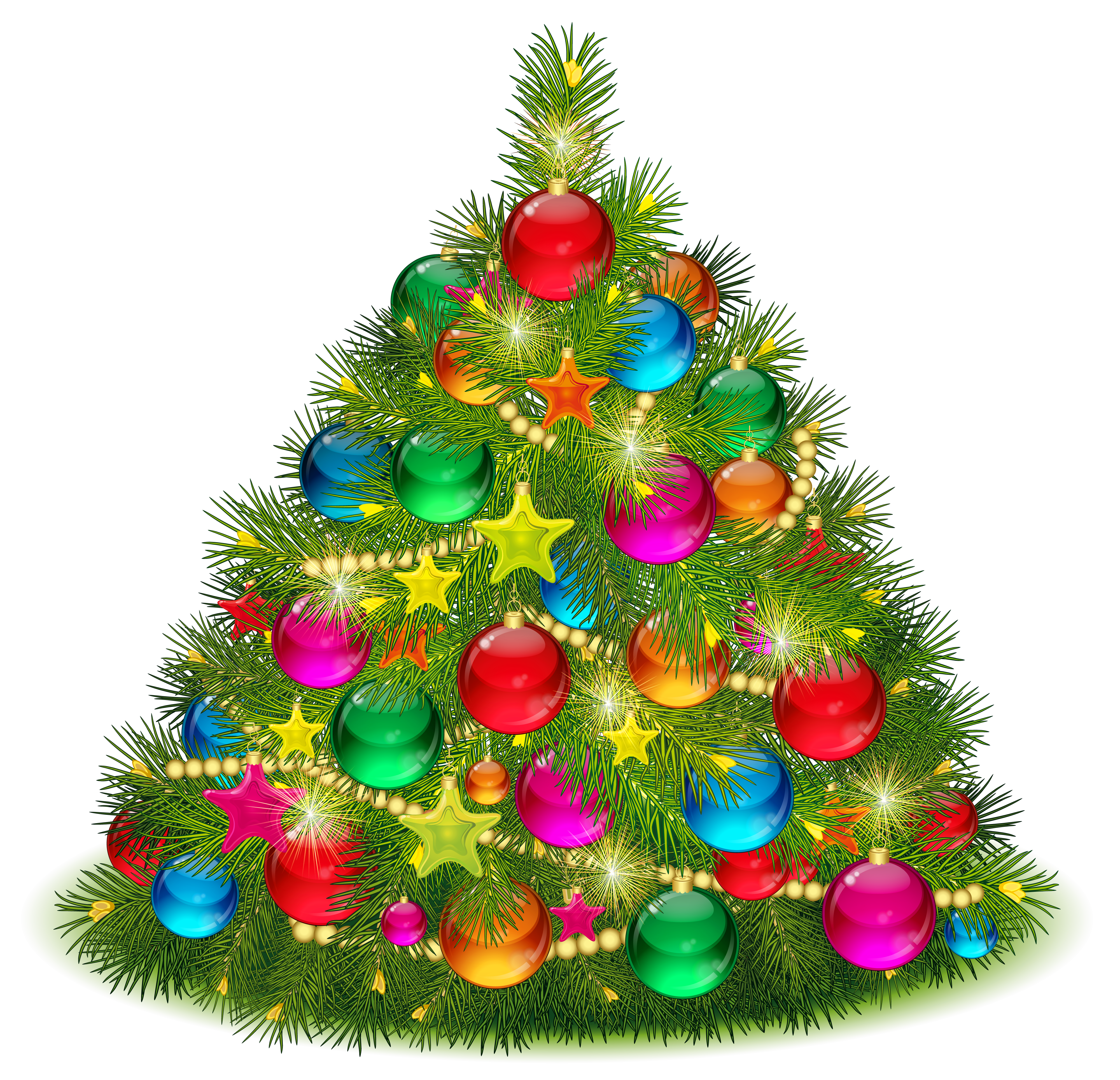 Large Transparent Decorated Christmas Tree Png Clipart Png
