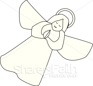Outline Of Angel Clipart   Angel Clipart