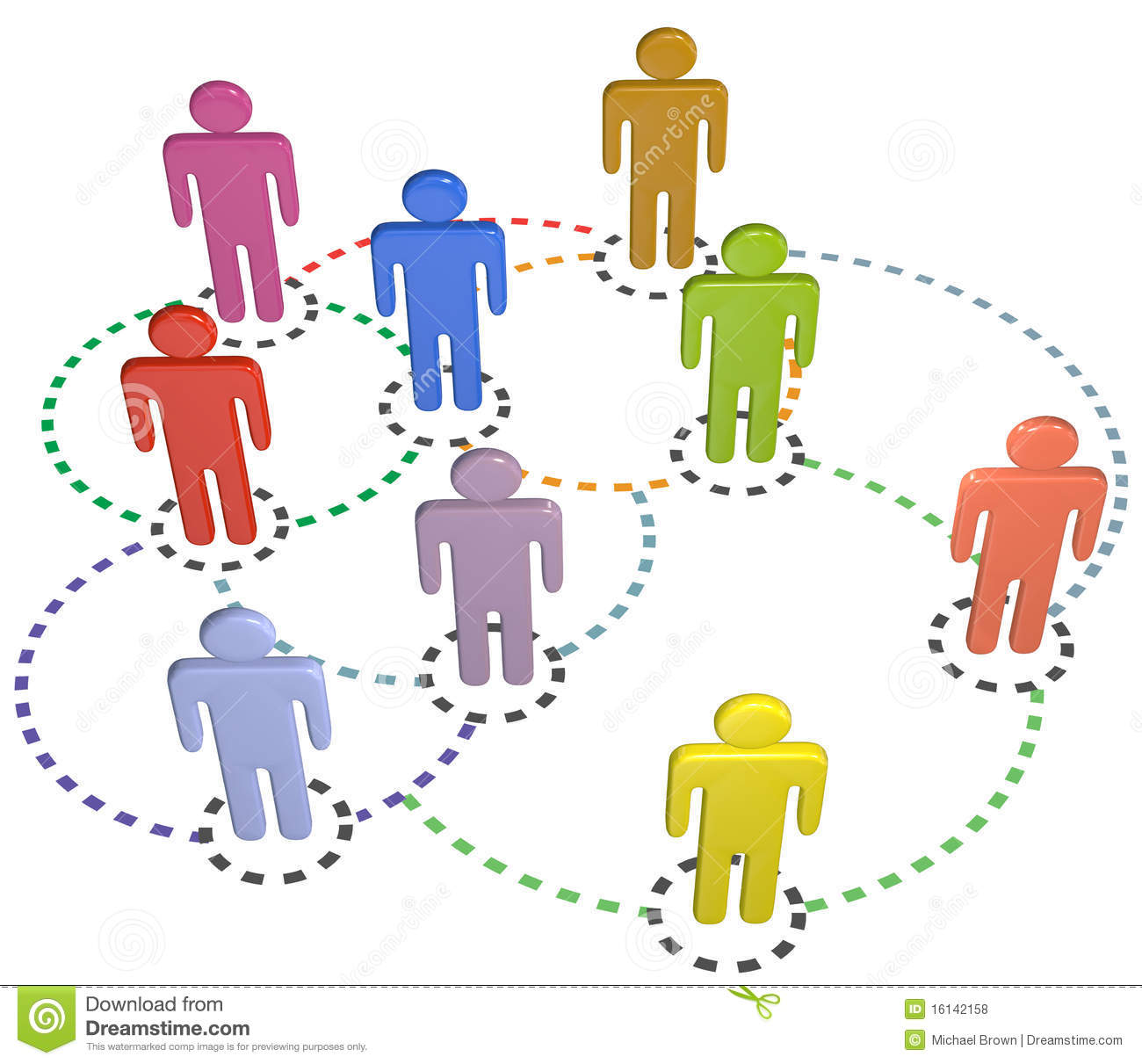People Circle Connections Social Business Network Royalty Free Stock