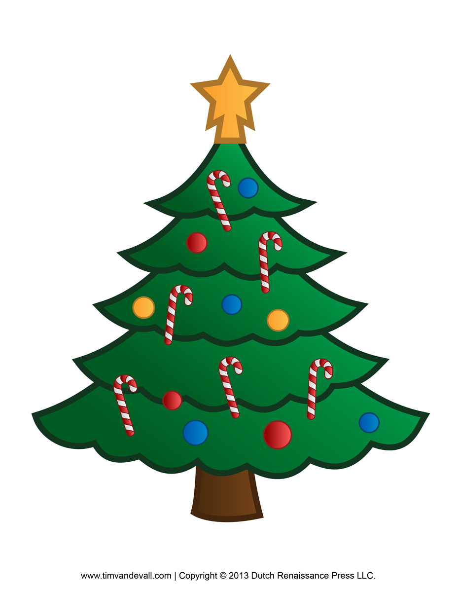 Printable Paper Christmas Tree Template Clip Art   Coloring Pages