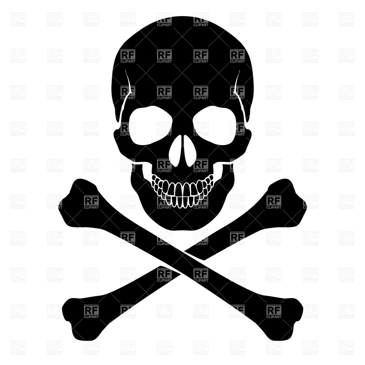 Skull And Crossbones   Danger Warning Download Royalty Free Vector