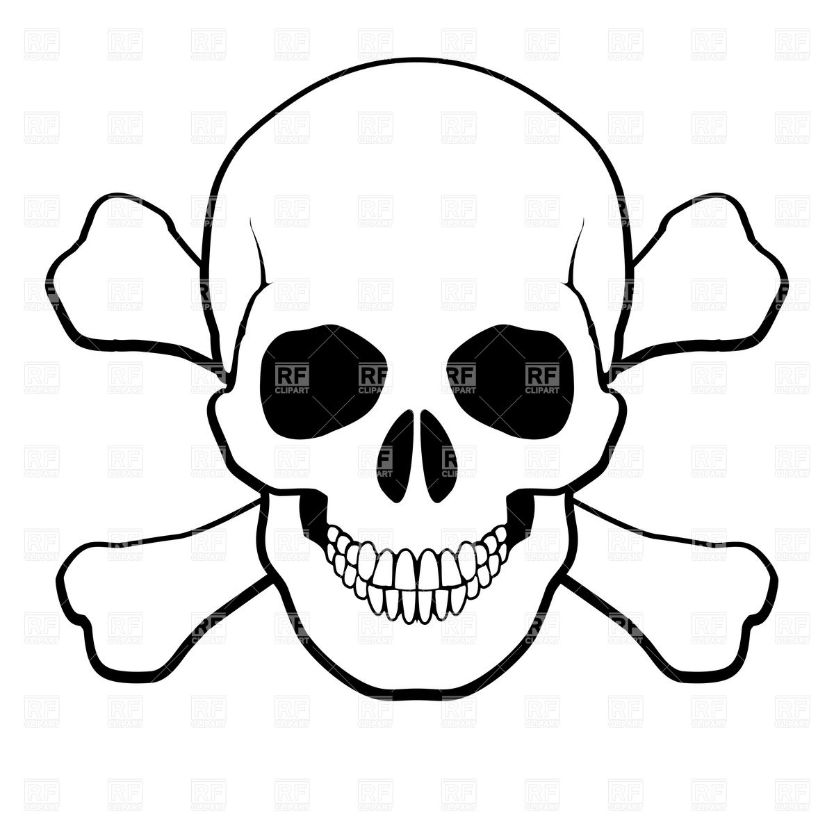 Skull And Crossbones Download Royalty Free Vector Clipart  Eps