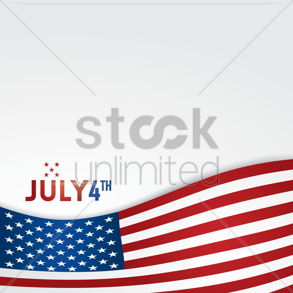American Independence Day Poster Stock Vector