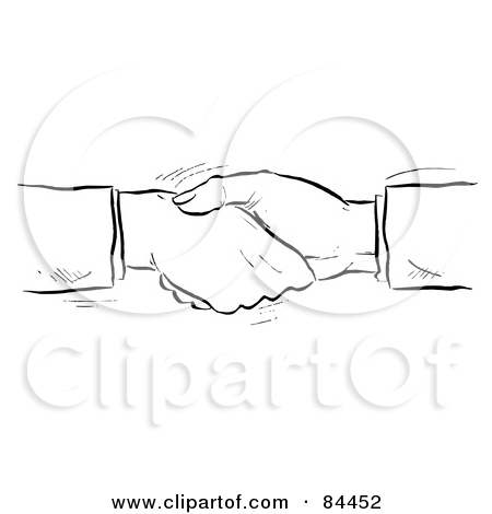 Black And White Shaking Hands Clipart Royalty Free Clipart Picture