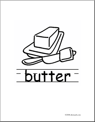 Butter Clip Art Black And White