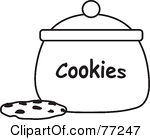 Chocolate Clipart Black And White Chocolate Chip Cookie 