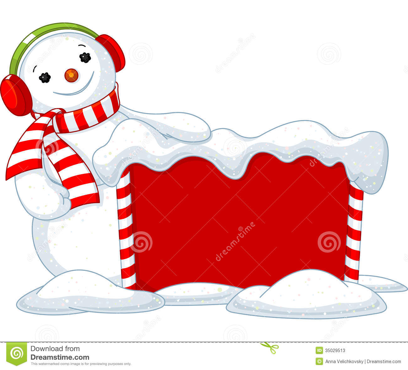 Christmas Board And Snowmen Stock Photos   Image  35029513