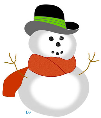 Cute Christmas Snowman Clip Art Photo