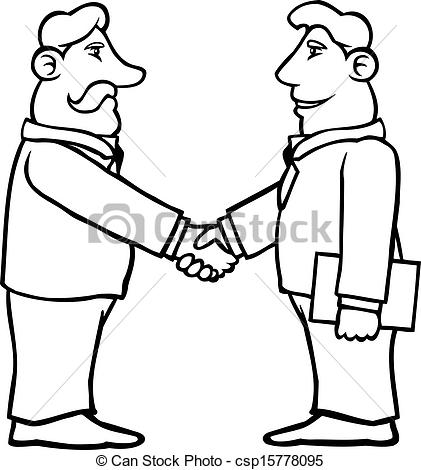 Eps Vectors Of Black And White Business Men Shaking Hands In Agreement