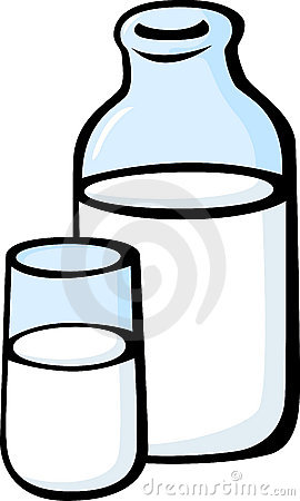 Glass Milk Bottle Clipart Milk Glass Bottle Vector Illustration