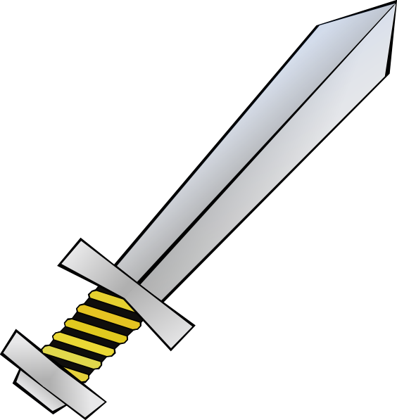 Gold And Black Sword Clip Art At Clker Com   Vector Clip Art Online    