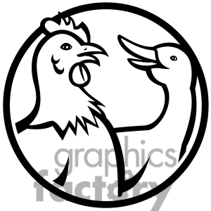 Goose Clipart Black And White 1417284 Black And White Chicken Goose    