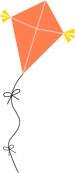 Orange Kite Clip Art At Clker Com   Vector Clip Art Online Royalty    