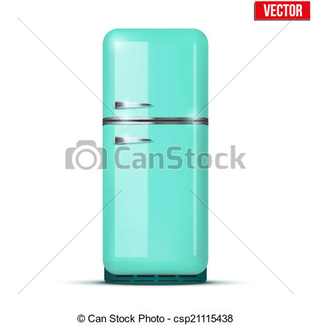Retro Fridge Refrigerator In Azure Retro Color  Household Appliances    
