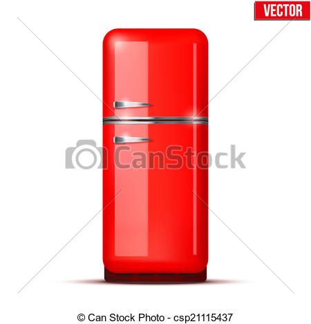 Retro Fridge Refrigerator In Red Retro Color  Household Appliances    