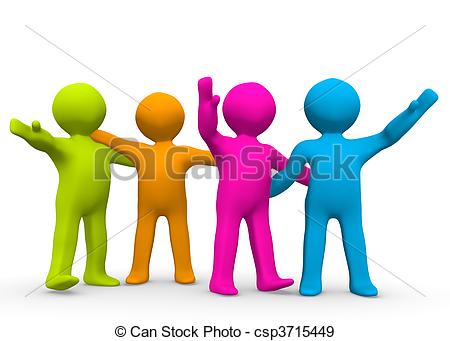Small Group Of Colourful People Csp3715449   Search Vector Clipart    