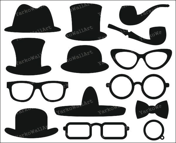 Top Hat Clip Art Glasses Monocle Bow Tie Little Man By Yarkodesign