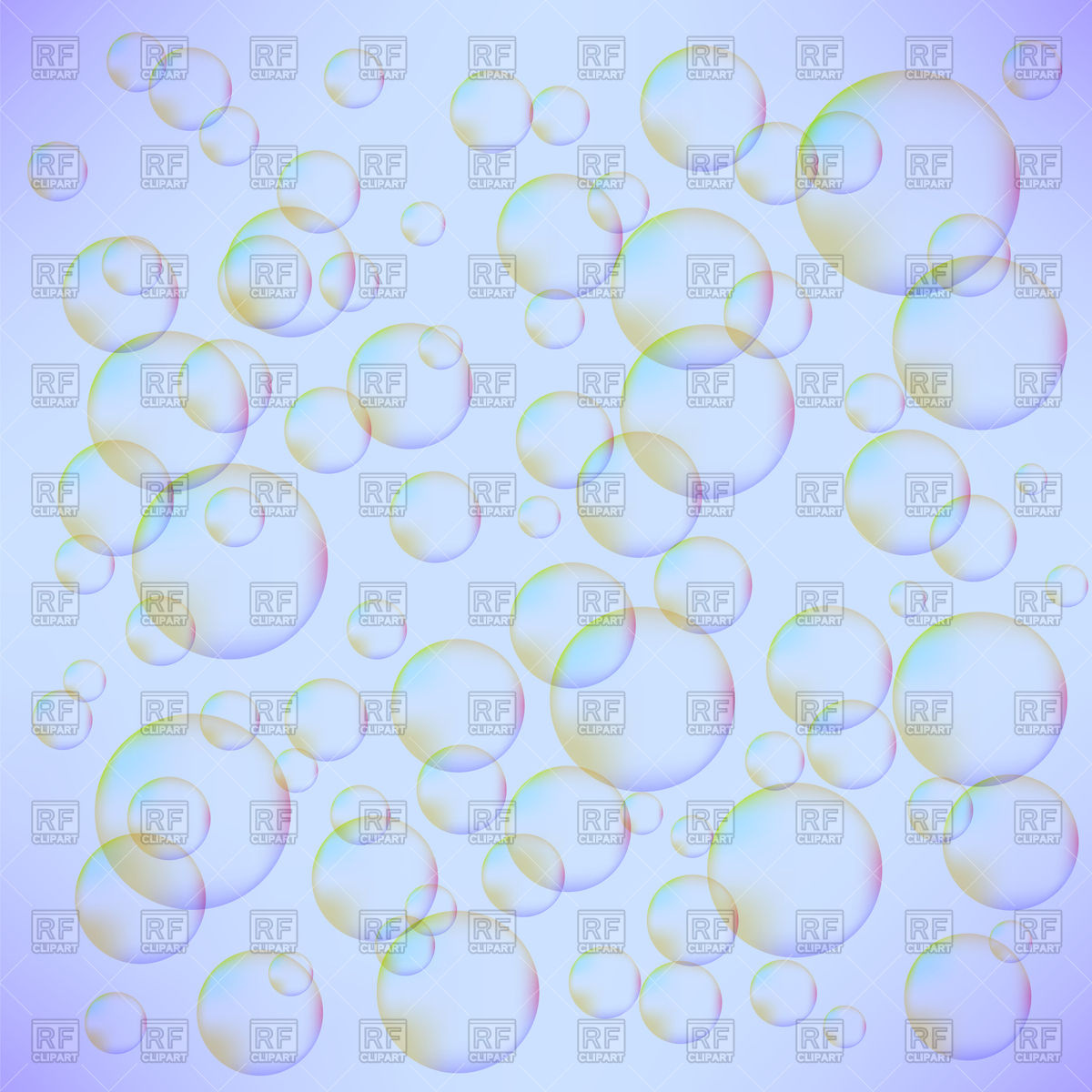 Transparent Colorful On Blue Background With Foam Bubbles 94691