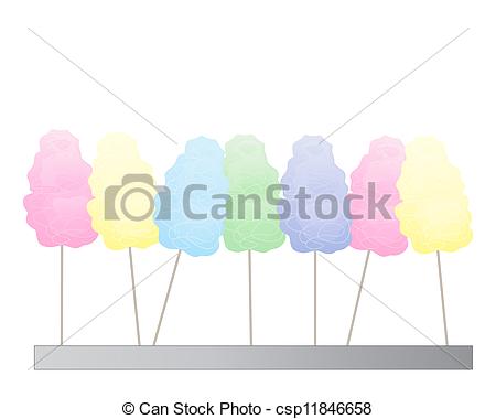 Vector Of Cotton Candy Background   An Illustration Of Colorful Cotton
