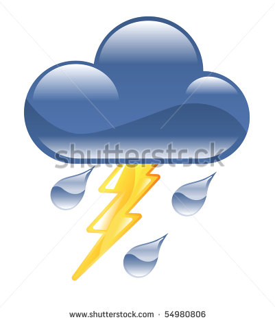 Weather Icon Clipart Lightning Thunder Storm Illustration   54980806