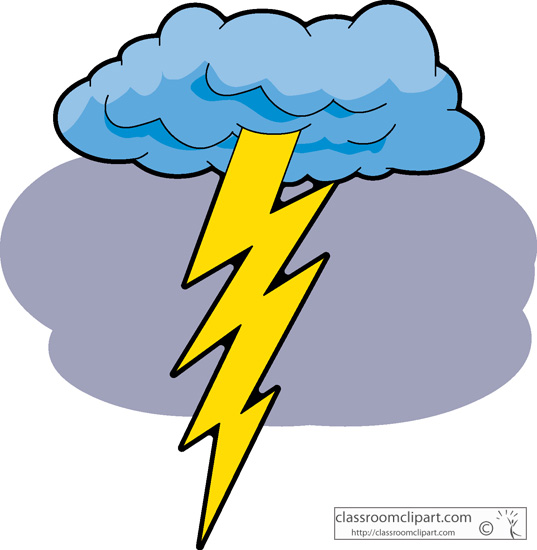 Weather   Thunder Lightning Cloud 12   Classroom Clipart