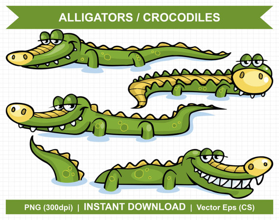 Alligator   Crocodile   Crock Digital Clipart By Clipartresources