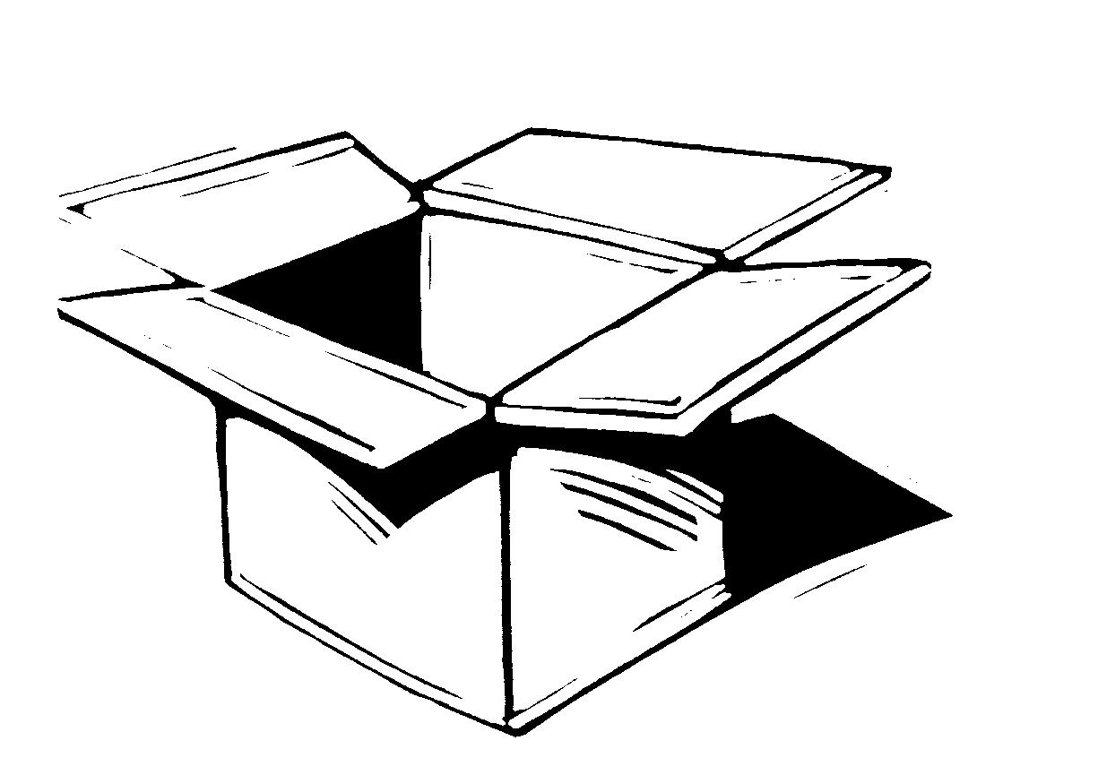 Box Clip Art Black And White