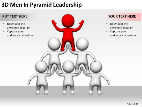 Business People Clipart 3d Men Pyramid Leadership Powerpoint Templates