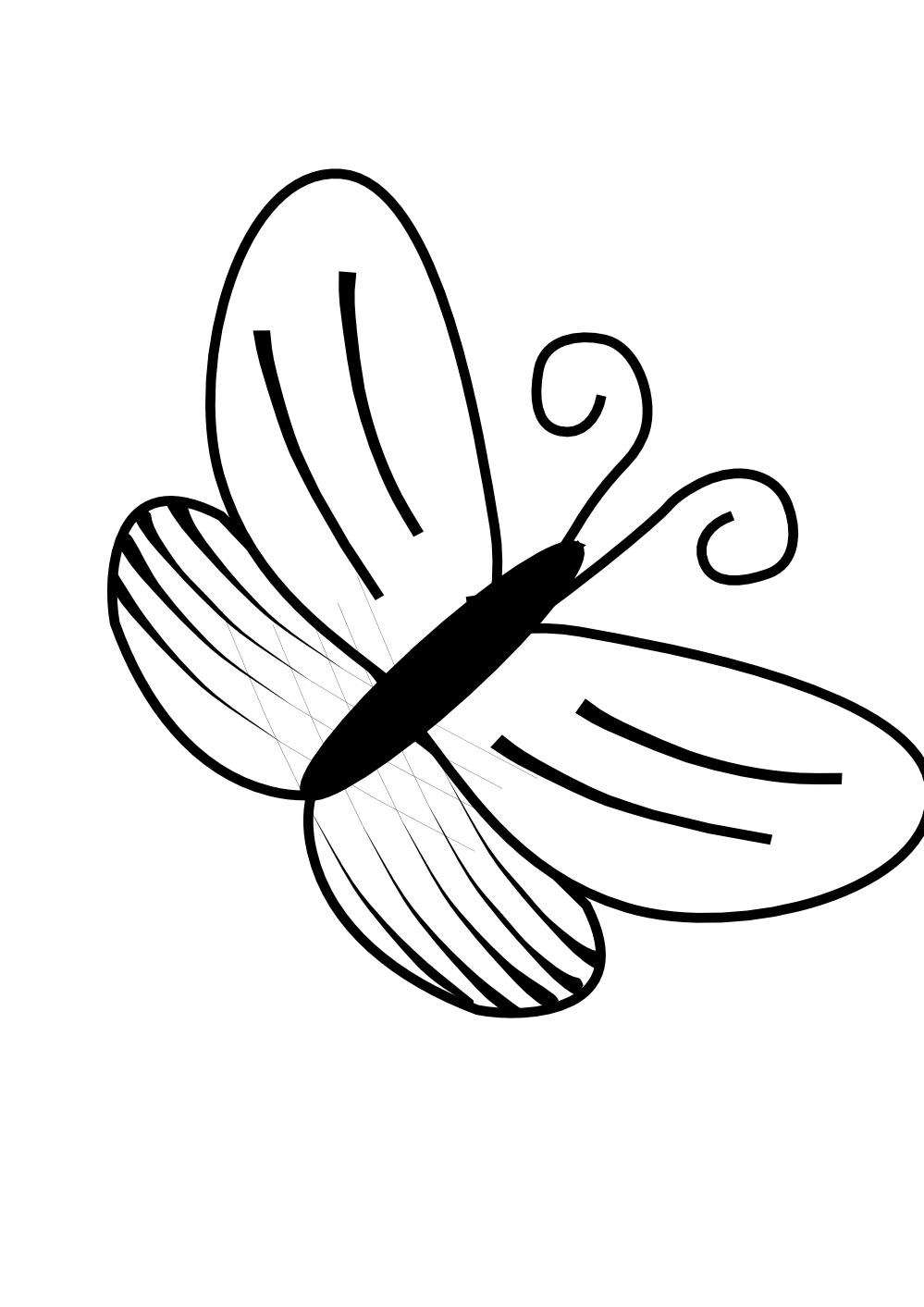 Butterfly 57 Black White Line Art Scalable Vector Graphics Svg