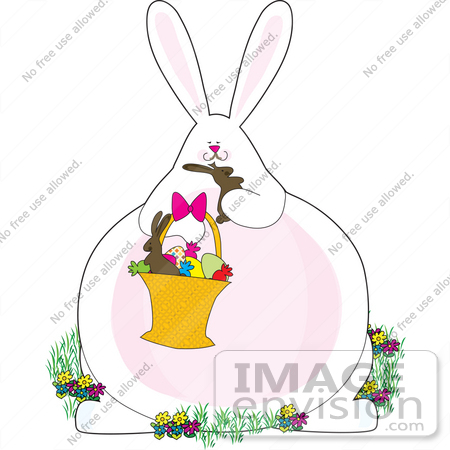 Chocolate Easter Bunny Clipart  33479 Clipart Of An Obese