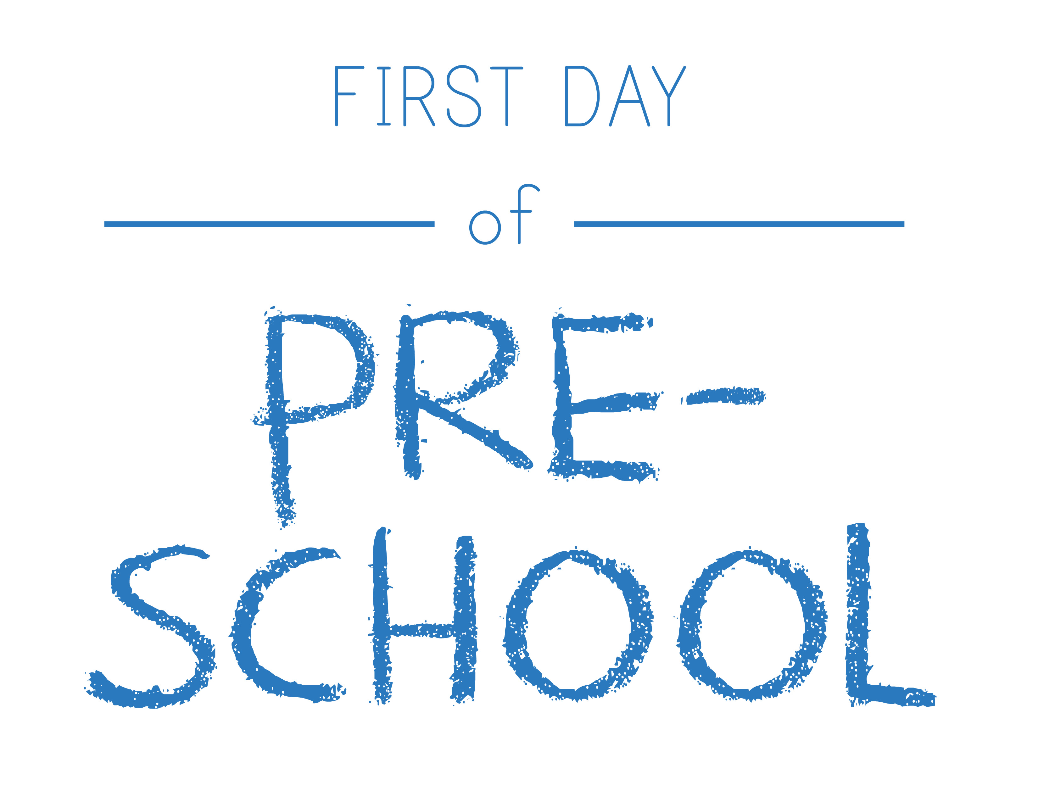 First Day Of Preschool Clipart First Day Of School Signs